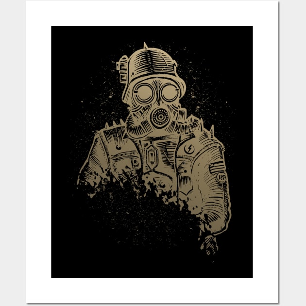 Retro Futurism Steampunk Adventure Soldier 2 Wall Art by EDDArt